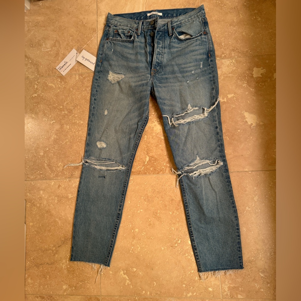 GRLFRND Karolina Distressed High-rise Skinny Jeans Size 28